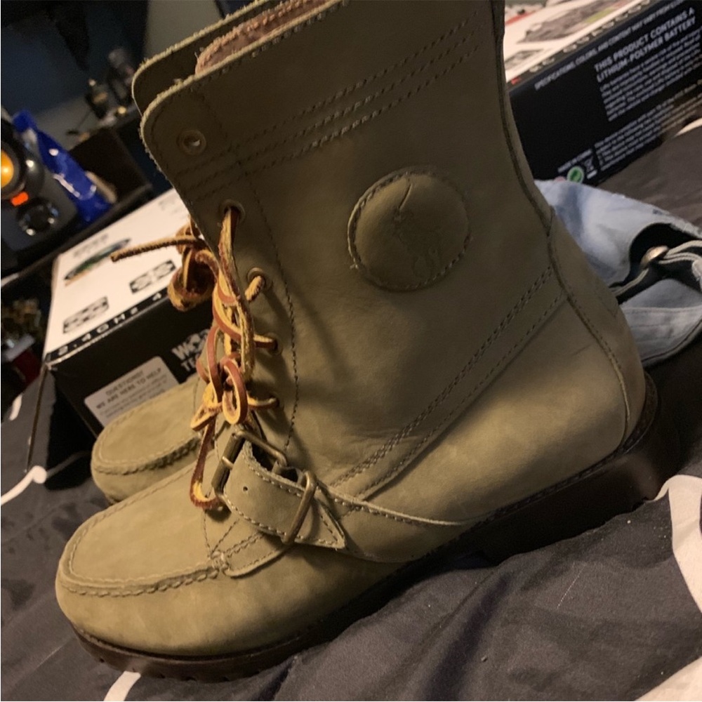 Polo Ralph Lauren Ranger Polo Boots - Olive Green 🫒 - Picture 2 of 3